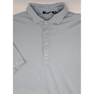 RLX Ralph Lauren Polo Shirt Mens XL Light Blue Golf Short‎ Sleeve Collar